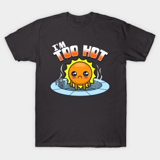 Funny Sad Kawaii Sun Swimming Environmental T-Shirt